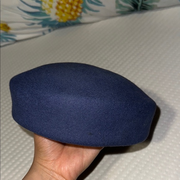 Vintage Pillbox hat in Muted Blue main image 5